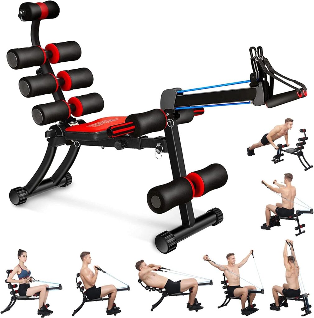BODY RHYTHM 22 in 1 Wonder Master Core  Abdominal Workout Equipment, Foldable  Adjustable Rowing Machine, Core Strength Training Abdominal Exercise Trainers with 22 Ways to Exercise for Home Gym.