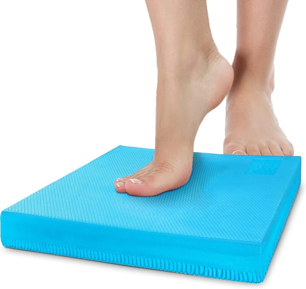 Body Sport Non-Slip Balance Pad – Improve Balance  Build Strength – Physical Therapy  Yoga Pad for Home  Gym – 19 x 16 x 2 1/4, Blue