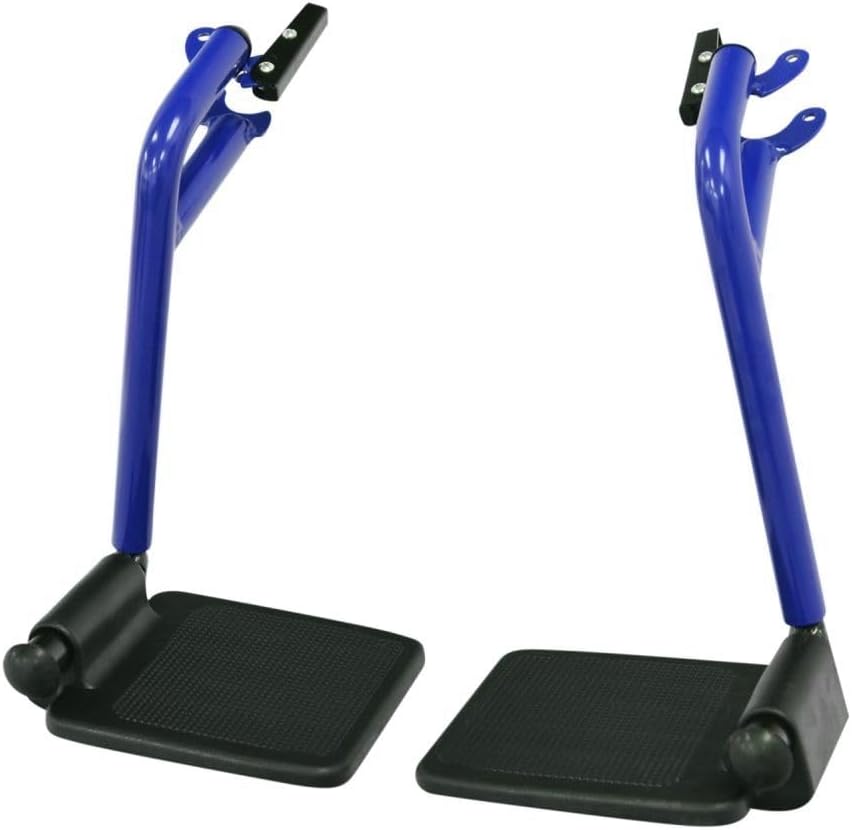 Replacement Footrest for Drive Medical Lightweight Expedition Transport Chair Wheelchair Sold As A Pair (Blue)