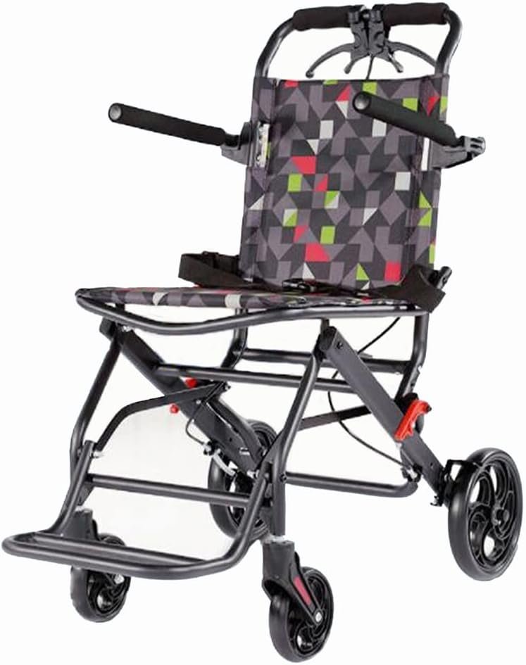 Transport Wheelchair Lightweight Foldable(only 15.5lb).Wheelchair for The Seniors and Kids，Easy to Travel.